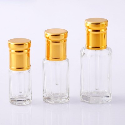 wholesale  3ml 6ml 12ml octagonal glass perfume  bottle