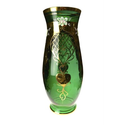 Home decoration 100 % purity gold tall flower vase painting designs